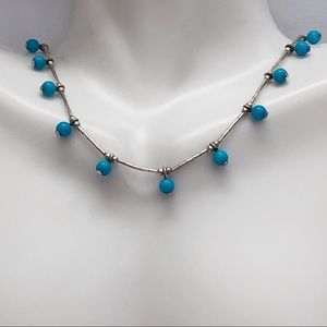 Liquid Sterling Silver Turquoise Necklace